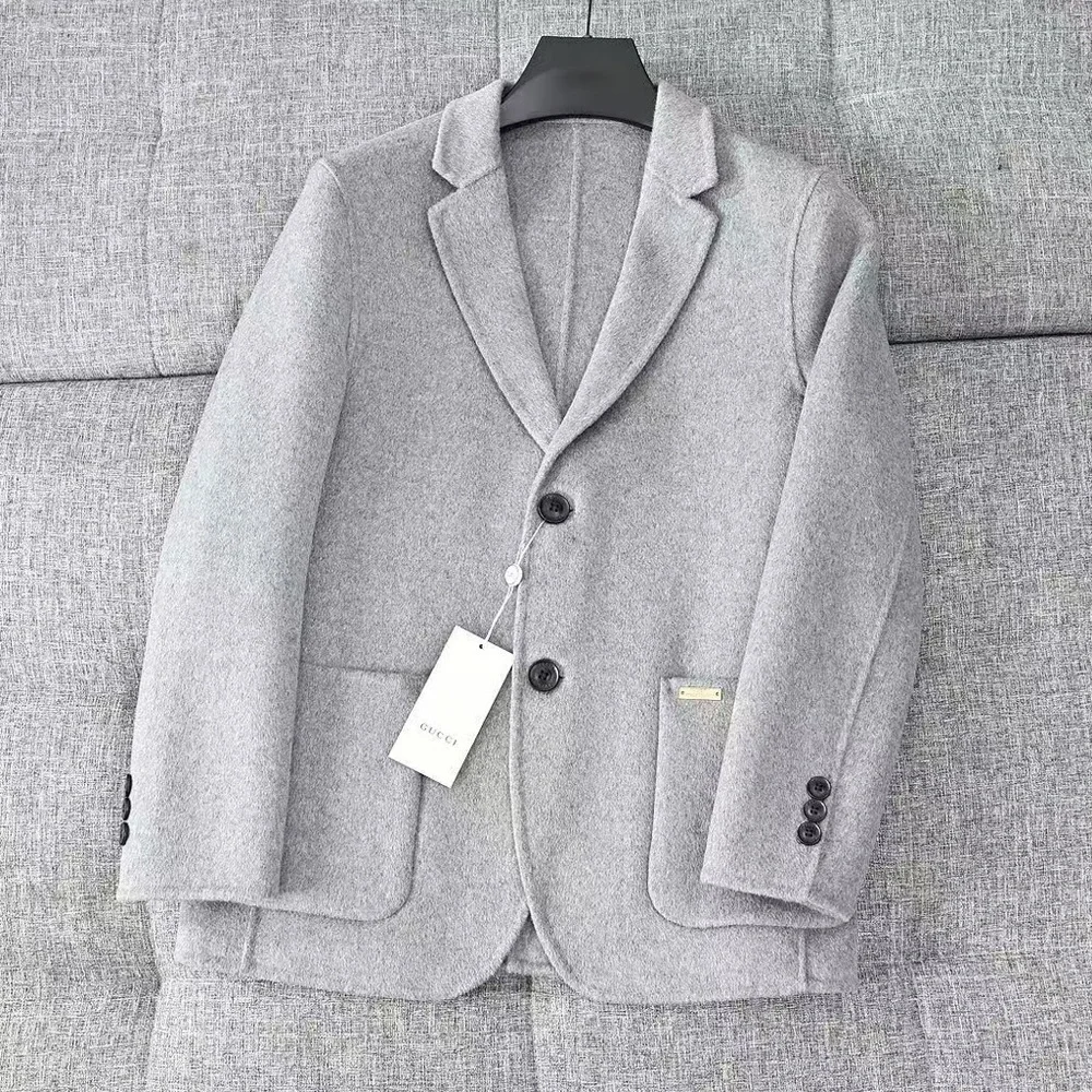 Gucci Men’s Gray Blazer with Button Details